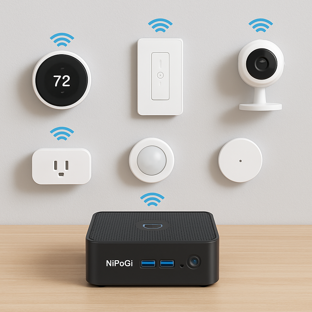 découvrez notre essai du mini pc nipogi e2 équipé du processeur intel n150. idéal pour la virtualisation domotique sous proxmox, ce mini pc offre une performance optimale et une efficacité inégalée pour gérer vos projets de domotique.