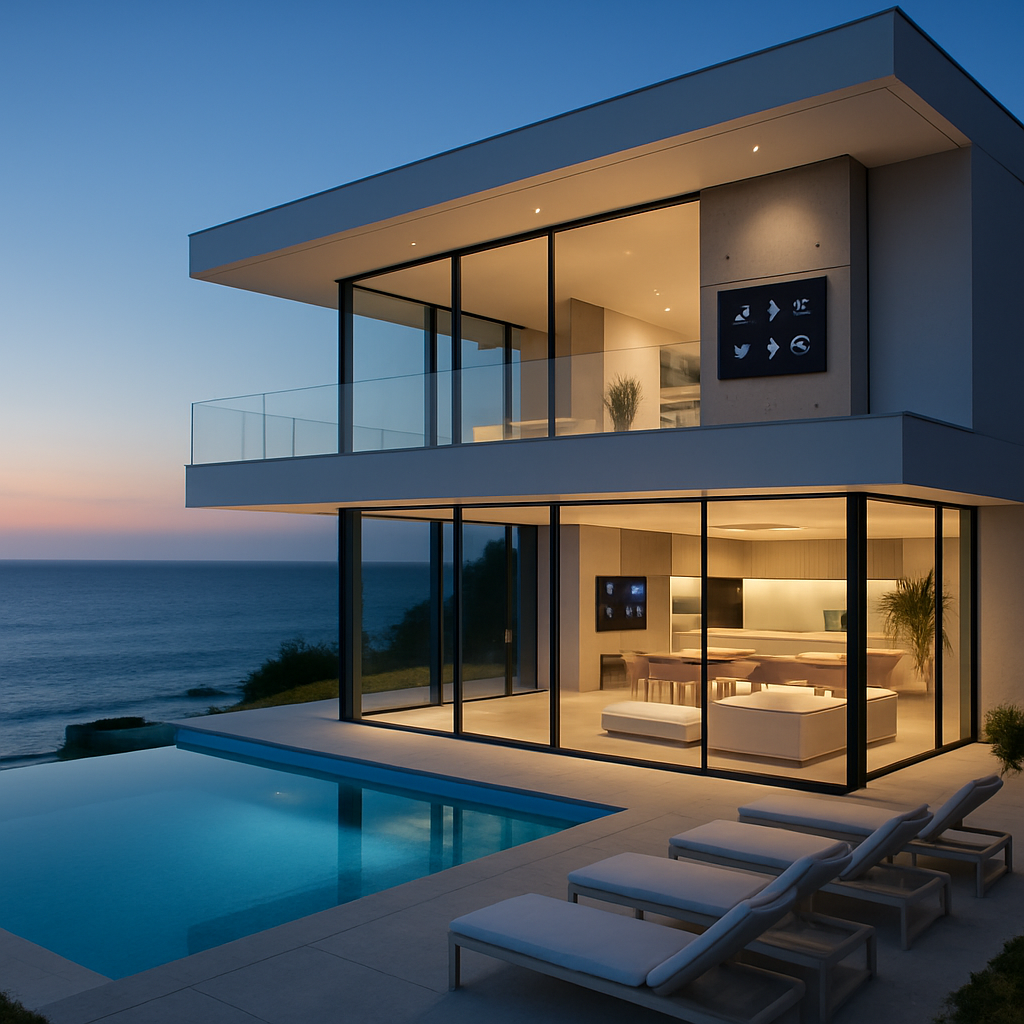 découvrez un domaine contemporain en bord de mer alliant luxe et modernité grâce à des systèmes d'automatisation avancés. profitez d'une expérience inégalée où le confort et l'élégance se rencontrent pour un cadre de vie exceptionnel.