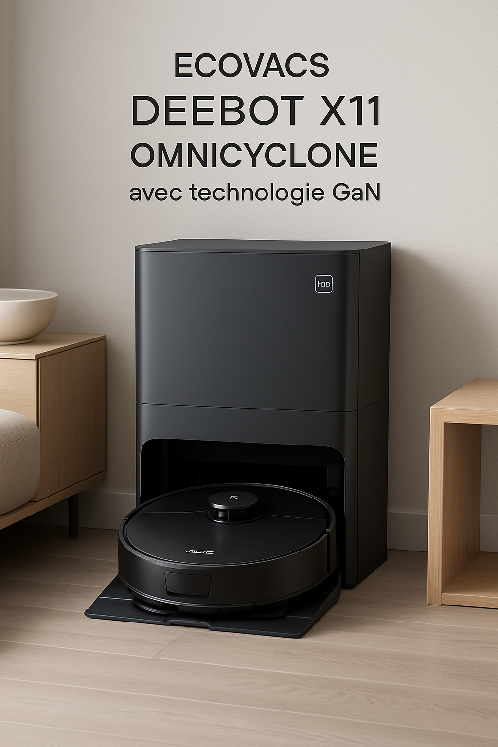 découvrez le ecovacs deebot x11 omnicyclone, un aspirateur robot ultra puissant doté de 19 500 pa d’aspiration et d’une technologie de recharge rapide gan, présenté à l’ifa 2025. efficacité et innovation pour un nettoyage impeccable !