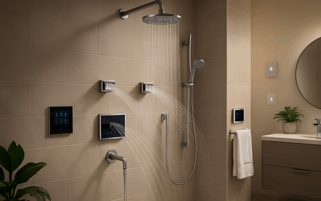 découvrez la douche intelligente kohler anthem+, offrant un contrôle sur-mesure et une intégration parfaite avec les systèmes domotiques control4 pour une expérience de salle de bain connectée, pratique et innovante.