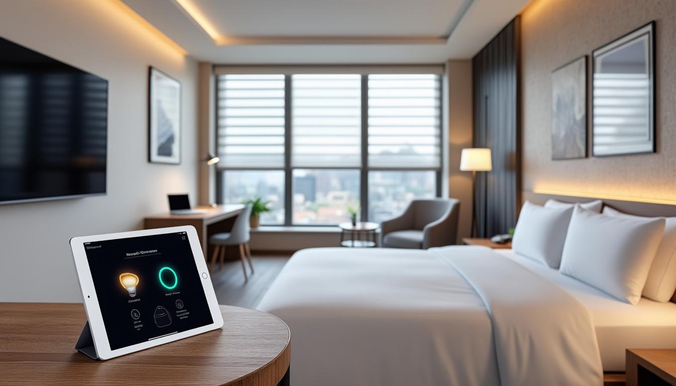 découvrez à grenade l'hôtel du futur, où la domotique et l'intelligence artificielle, pilotées par ipad, offrent une expérience de séjour innovante, confortable et connectée.