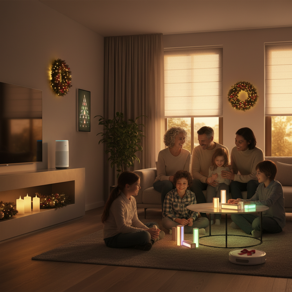 découvrez comment cette tradition familiale se réinvente grâce à la domotique intelligente pour illuminer vos fêtes avec modernité et convivialité.