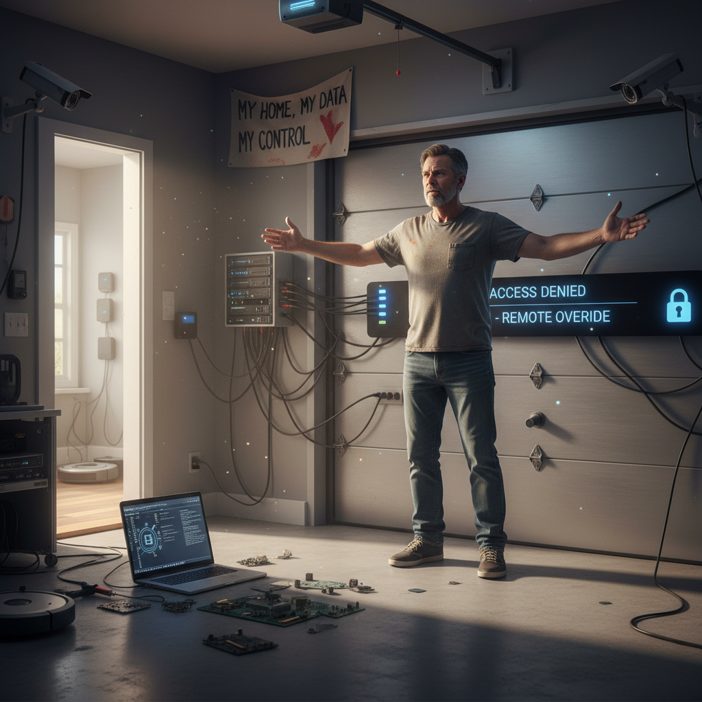 découvrez comment un homme lutte pour garantir notre droit à contrôler nos ouvre-portes de garage, protégeant ainsi notre sécurité et notre autonomie.