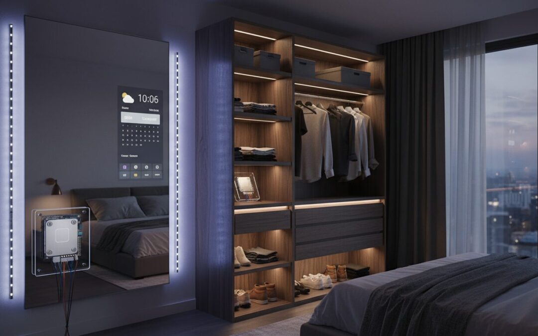 découvrez comment intégrer un esp32 d'espressif avec esphome et node-red pour transformer l'éclairage de vos miroirs et armoires en solutions intelligentes, automatisées et personnalisables.