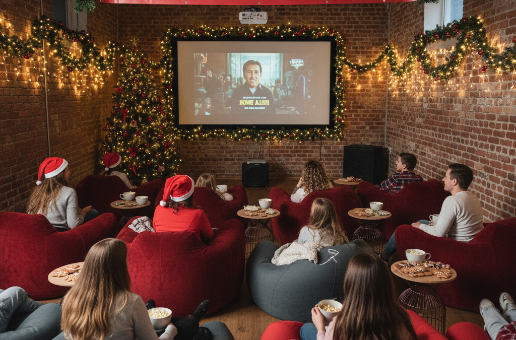 une entreprise de domotique collabore avec une association britannique lutte contre le sans-abrisme pour organiser un cinéma de noël solidaire, alliant technologie et solidarité.