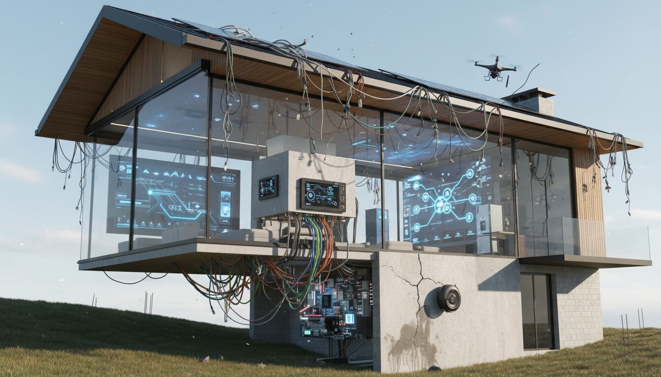 découvrez pourquoi les maisons intelligentes rencontrent des problèmes de fiabilité, en explorant le fossé architectural central qui affecte la performance et l'intégration des systèmes domotiques.