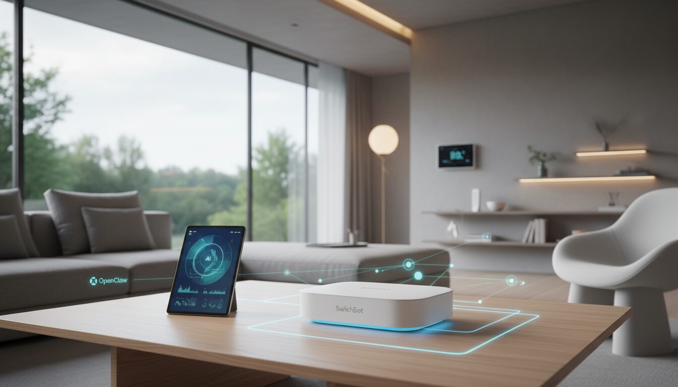 découvrez le nouvel hub intelligent ia de switchbot, parfait pour la domotique et entièrement compatible avec l'installation openclaw, pour une maison connectée et automatisée.