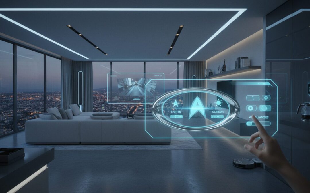 découvrez comment contrôler votre maison connectée facilement avec un badge communicant inspiré de star trek, alliant technologie futuriste et praticité au quotidien.