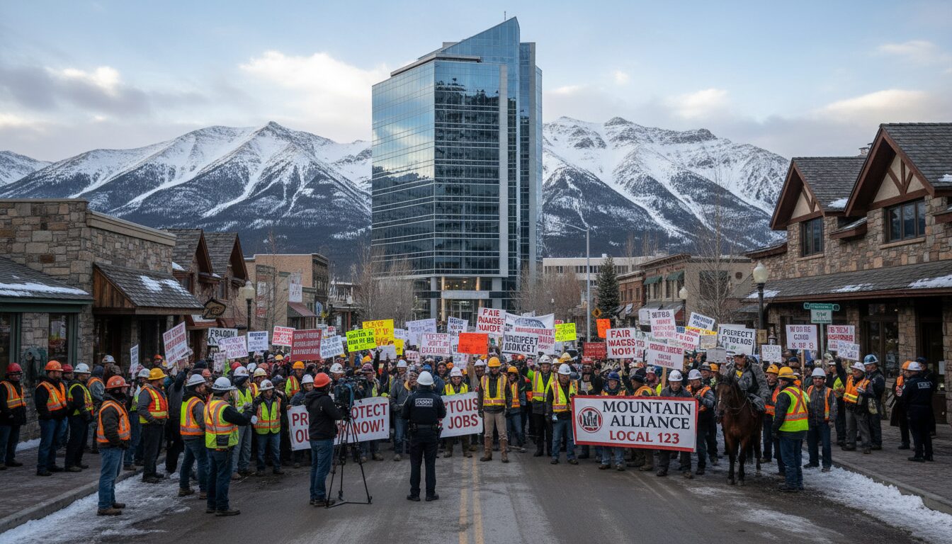 à cluses en haute-savoie, 350 salariés de somfy se mobilisent en masse devant le siège pour exprimer leur contestation, témoignant d'une forte mobilisation syndicale.