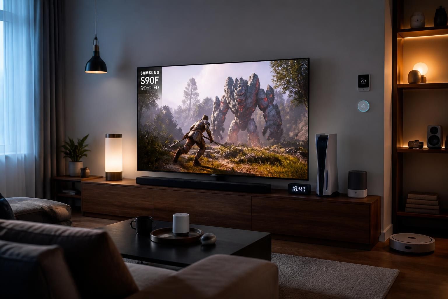 découvrez la tv 4k samsung s90f en promotion, l'écran parfait pour les joueurs ps5, xbox series et pc, offrant une qualité visuelle exceptionnelle pour une expérience gaming immersive.