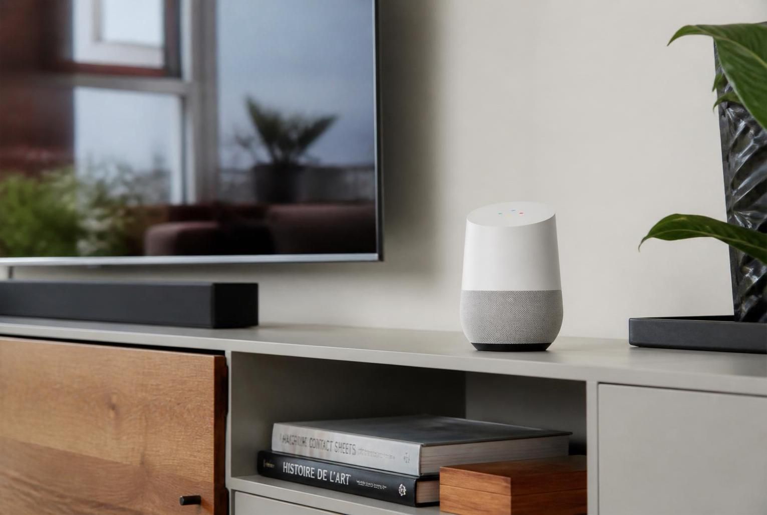 découvrez le nouveau google home speaker, disponible dès aujourd'hui en précommande. profitez d'un son de haute qualité et d'une expérience intelligente pour votre maison connectée.
