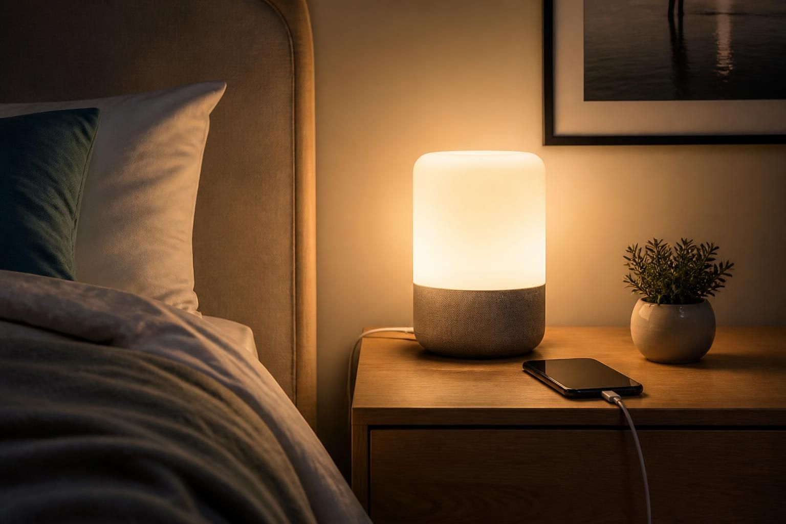 découvrez ma routine pratique qui tamise automatiquement l'éclairage de votre pièce pendant la charge de votre appareil, pour une ambiance confortable et optimisée.