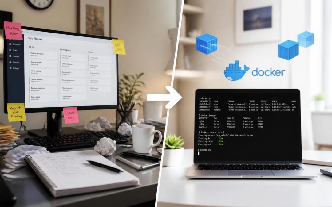 Pourquoi j&rsquo;ai abandonné le Planificateur de Tâches pour adopter les conteneurs Docker chez moi