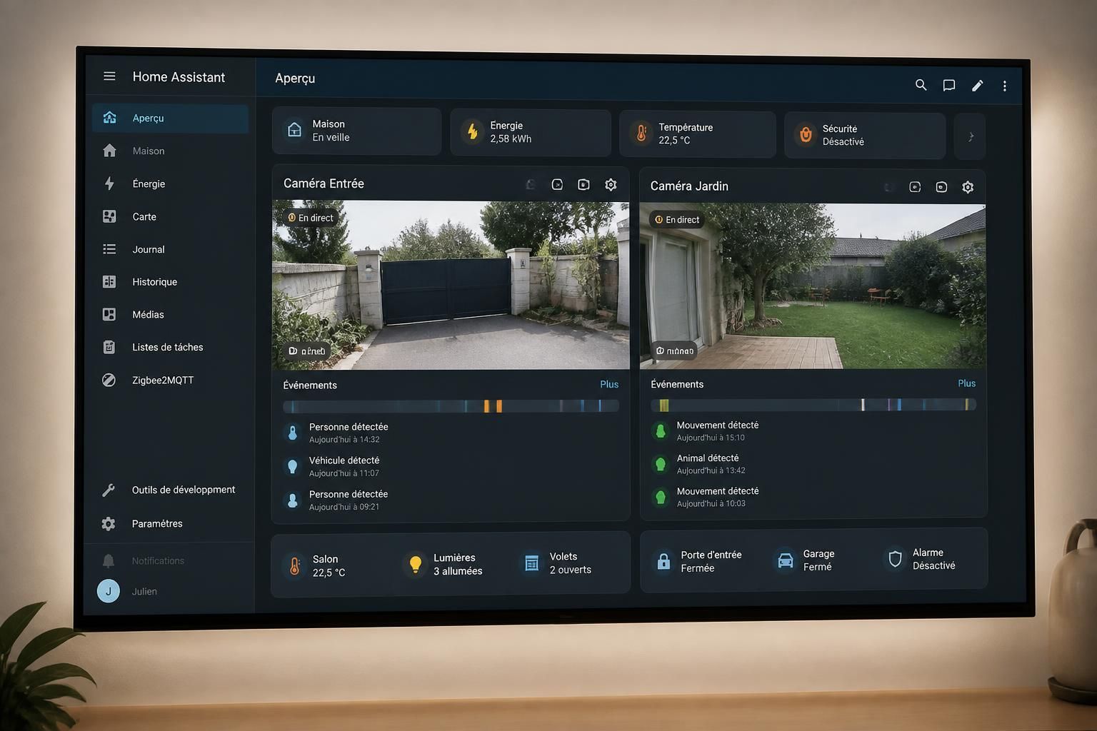 découvrez comment ce tableau de bord home assistant a transformé mes caméras de sécurité en un outil innovant et révolutionnaire pour la surveillance de votre domicile.