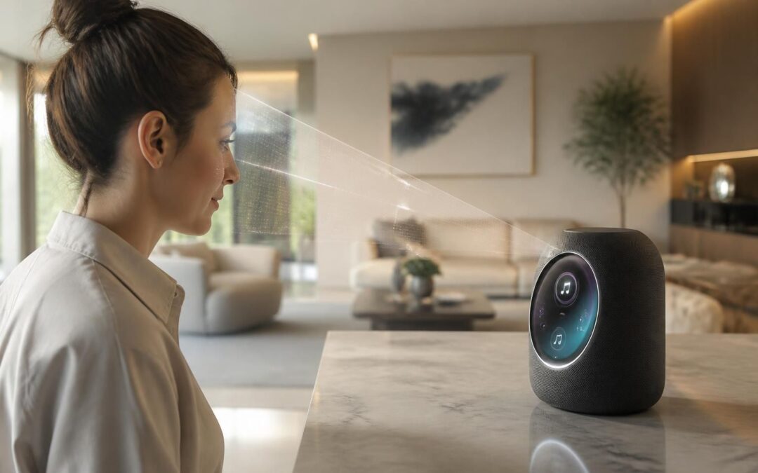 découvrez le prochain homepod d’apple équipé d’un écran innovant capable d’identifier automatiquement son utilisateur pour une expérience personnalisée et intelligente.