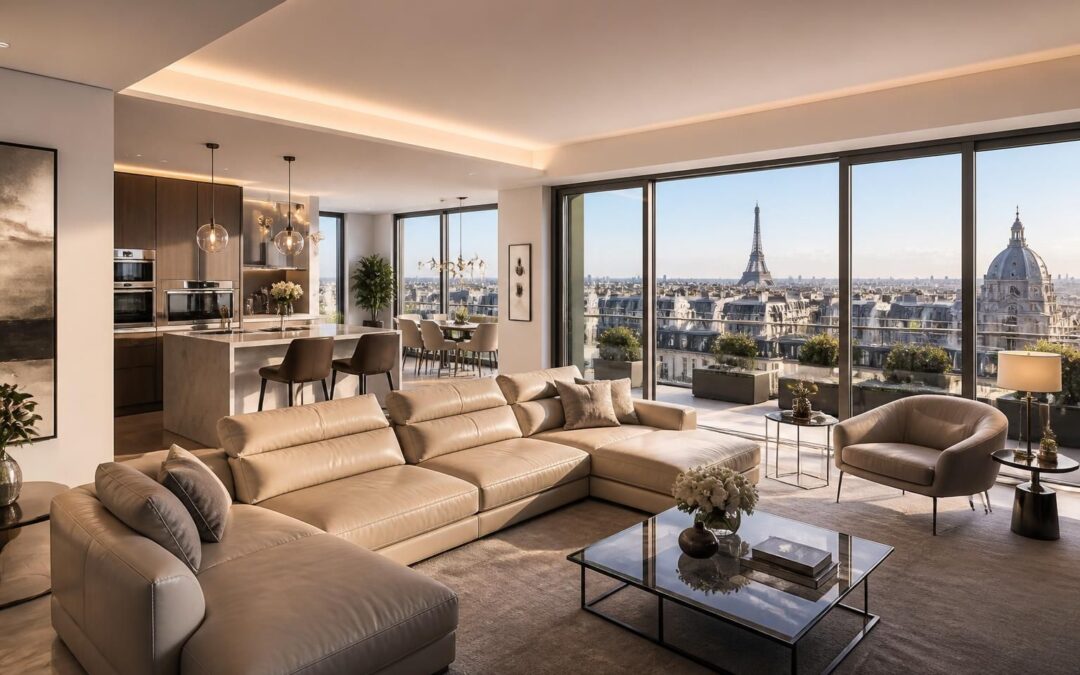 louez un somptueux appartement penthouse de 107 m² au cœur du 8ᵉ arrondissement de paris. profitez d'un luxe exceptionnel et d'un confort haut de gamme pour 7 000 € par mois.