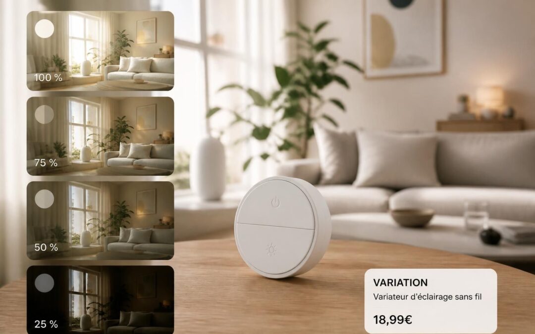découvrez le nouveau variateur d’éclairage sans fil d'ikea, connecté et facile à installer, disponible dès 18 euros pour une ambiance personnalisée chez vous.
