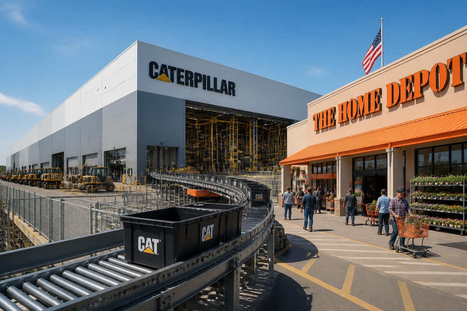 le dow chute de près de 500 points, impacté par la mauvaise performance des actions caterpillar et home depot, reflétant une journée difficile sur les marchés financiers.