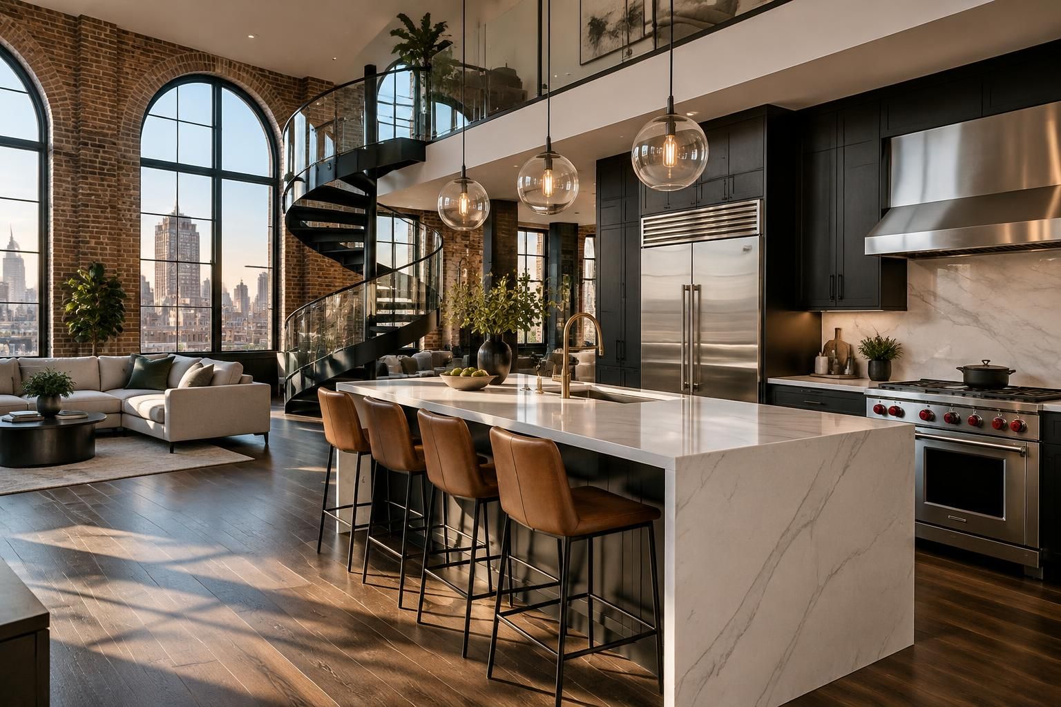 à detroit, un penthouse de deux niveaux situé dans le prestigieux book-cadillac est mis en vente pour 2,8 millions de dollars.