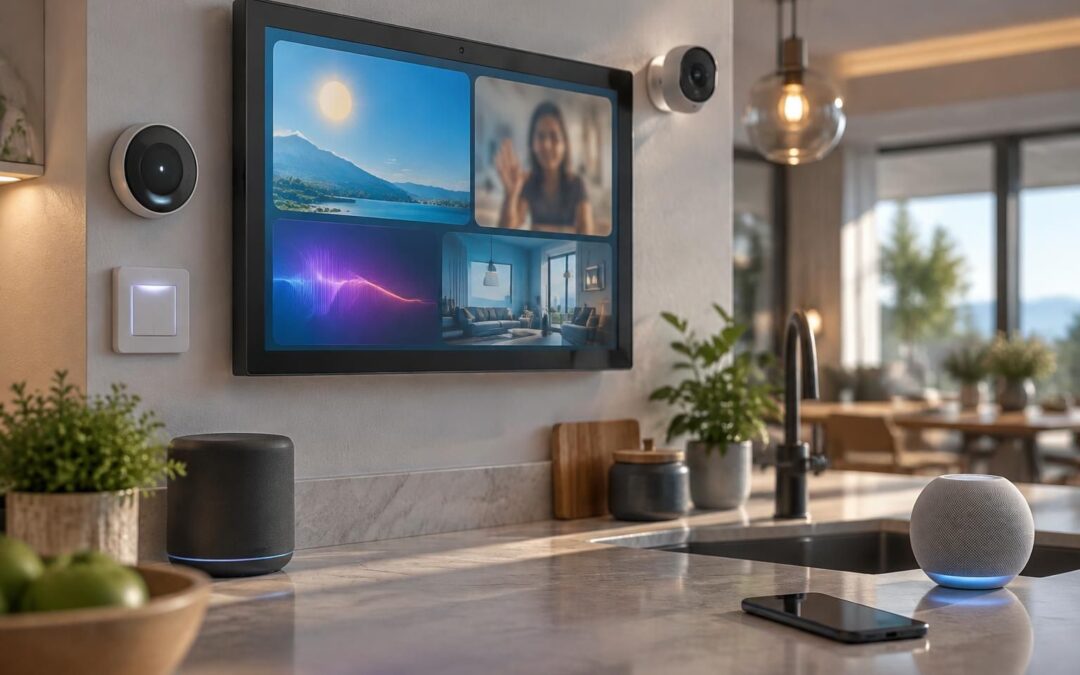 avec le nouvel echo show 16, amazon renforce sa vision de la maison connectée et s’impose comme un concurrent direct d’apple.
