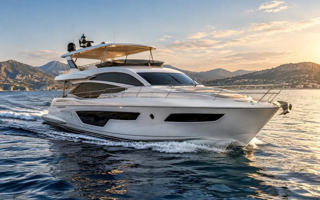 découvrez l’azimut 68 fly, un yacht d’exception alliant élégance et confort, proposé à la vente au prix de 2 550 000 €.