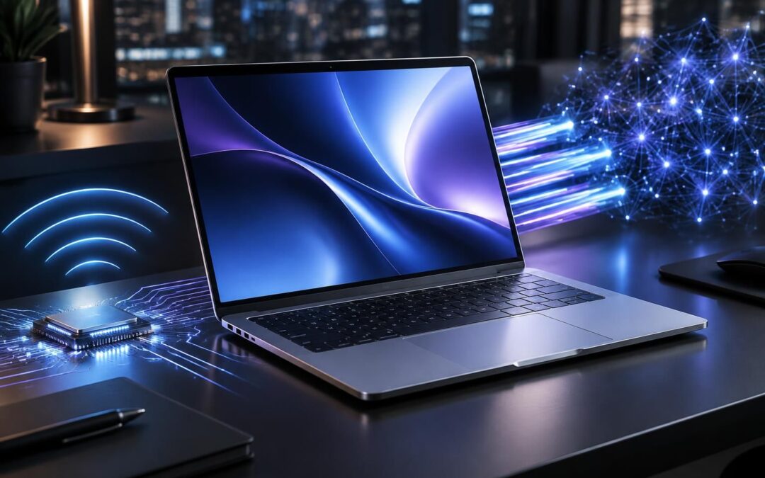 le macbook pro 14 pouces et sa puce m6 promettent le wi‑fi 7, des super-cœurs et un neural engine deux fois plus puissant.
